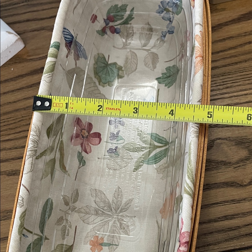 Longaberger Heartland Collection Hand woven muffin basket with fabric liner and - Picture 9 of 11